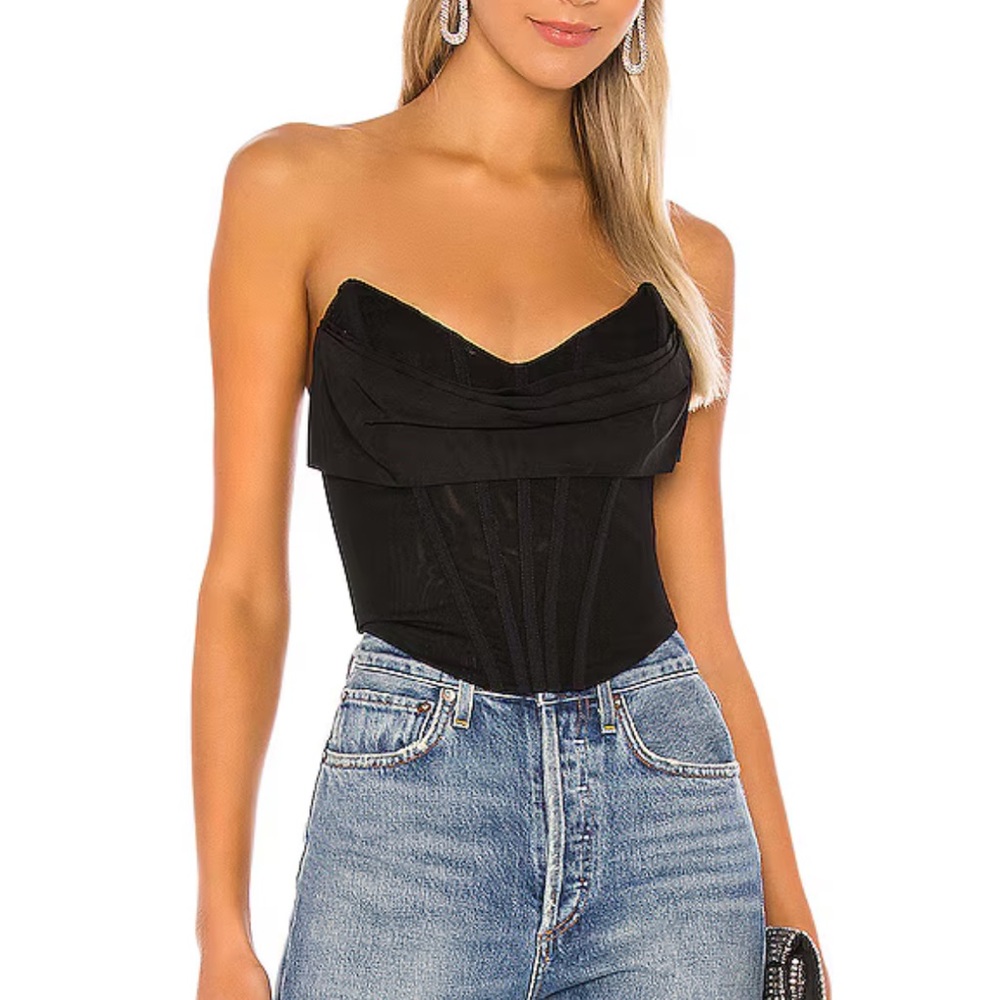 NBD Hailee Black Bustier Top size S